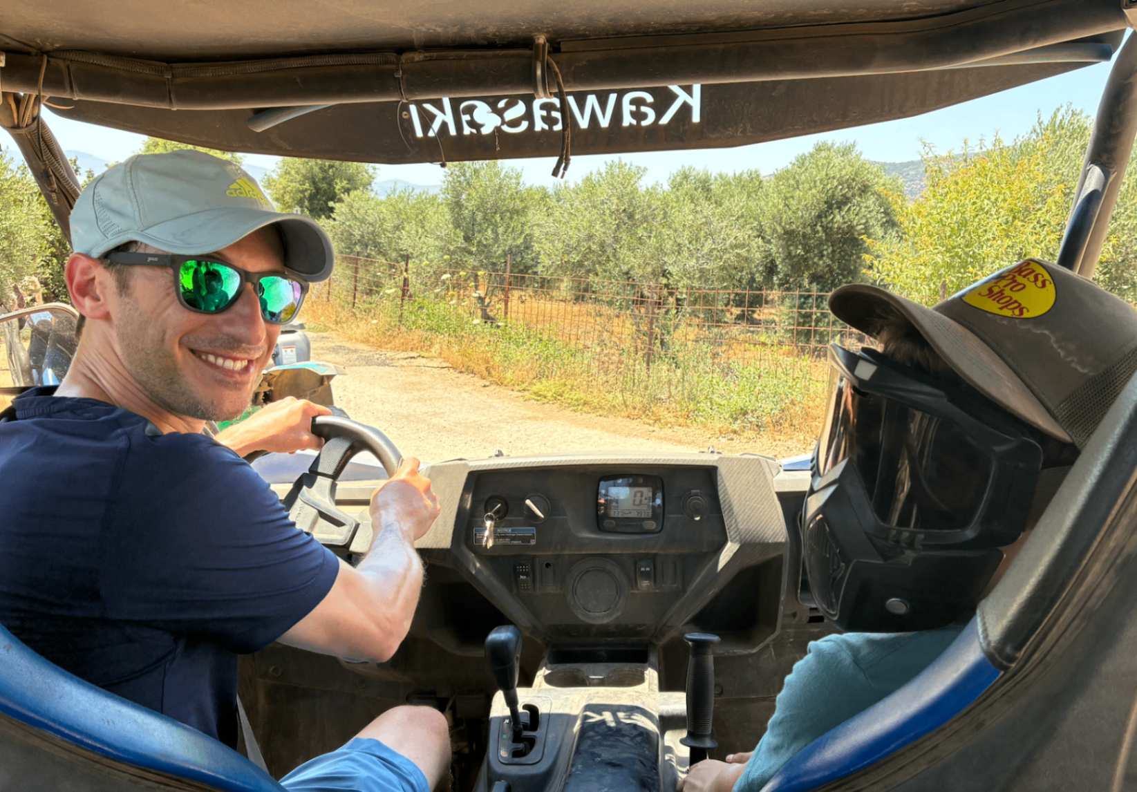 Father-son navigating the outdoors together